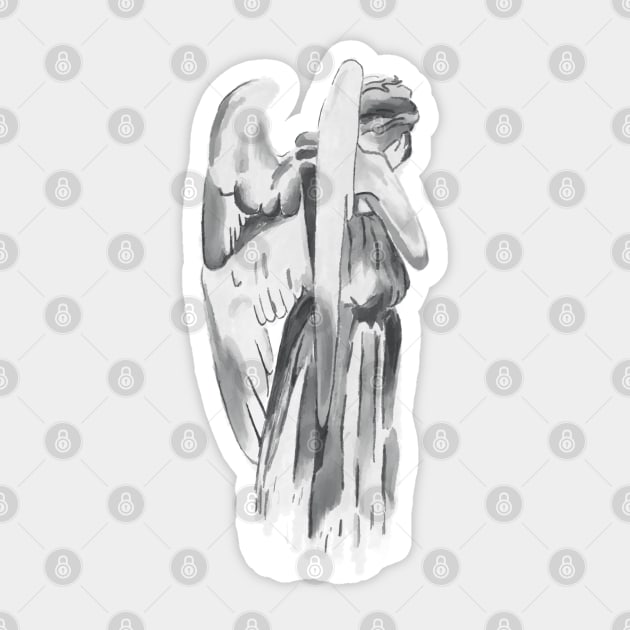 Weeping Angels Doctor Who · tv show Sticker by Uwaki